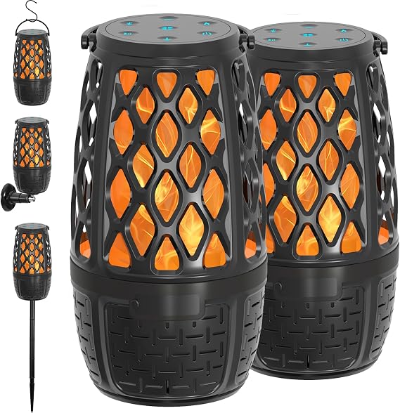 2 Pack Outdoor Bluetooth Speakers, Outdoor Speaker Bluetooth Waterproof Patio, Gift for Men Cool Tech Gadgets for Him, Auto-Pairing Multi-Sync up to 100 Speakers IPX6 for Party Patio Porch (2 Pack)