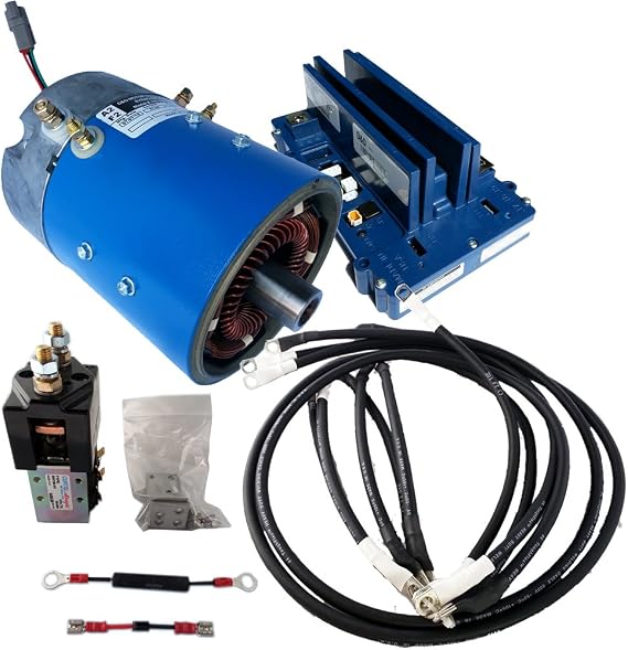 Golf Cart Motor Club Car High Speed Regen Combo Kit for IQ carts - 18-24 mph & 10% More Torque - Includes 170-506-0002 D&D Motor, 400 Amp Alltrax Controller, Solenoid, and Wire Kit