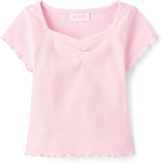 The Children's Place Girls' Basic Short Sleeve Knit Shirts