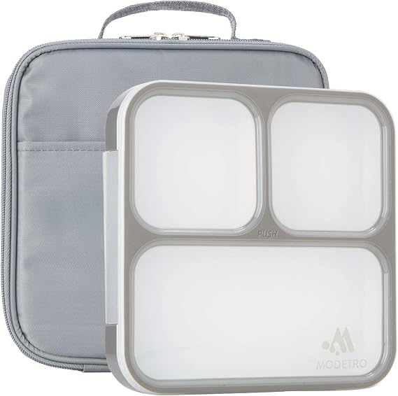 Flat Bento Box Adult Lunch Box Leak Proof Microwavable Easy to Clean Insulated Lunch Bag Slim Meal Containers for Food Salad Portion Control
