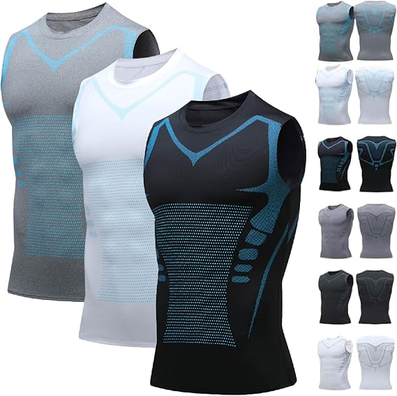 North Alpine Compression Vest Men - North Power Compression Vest, Close-Fitting Gym Base Layer for Running & Fitness