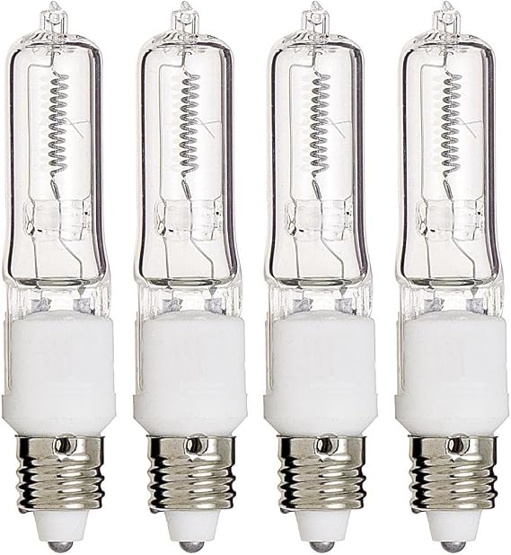KOR Q150CL/MC 150W JD T4 E11 Mini Candelabra Base 120V Clear Light Bulbs | Pack of 4.