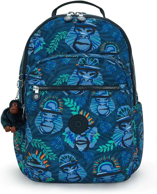Kipling Seoul Lap Okul Çantası Blue Monkey Fun Kı58168Hj