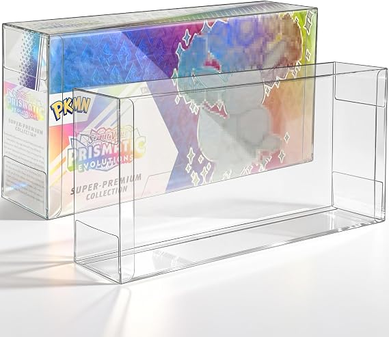 3 Pack Prismatic Evolutions SPC Plastic Protectors - 0.7mm Ultra Thick PET Crystal Clear Display Case - Compatible with Prismatic Evolutions Super Premium Collection Box