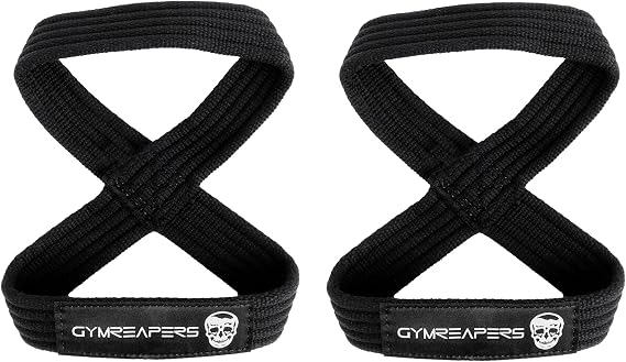 Gymreapers Figure 8 Lifting Straps For Deadlift, Powerlifting, Strongman, Cross Training Strong Weightlifting Wrist Straps For Men, Women