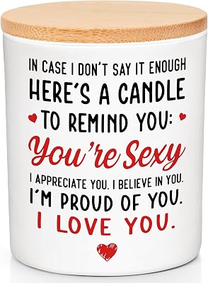 Anniversary Couple, Valentines Gifts for Her, Him - Romantic Gifts for Husband, Wife, Men, Women, Girlfriend,Boyfriend, Love Candle - Lemongrass Valentines Soy Wax Candle 10 Oz