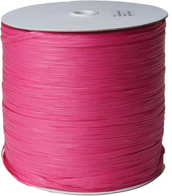 Jillson Roberts Bulk Eco Paper Raffia Ribbon, Magenta, 1000 Yard Spool (BPR10)