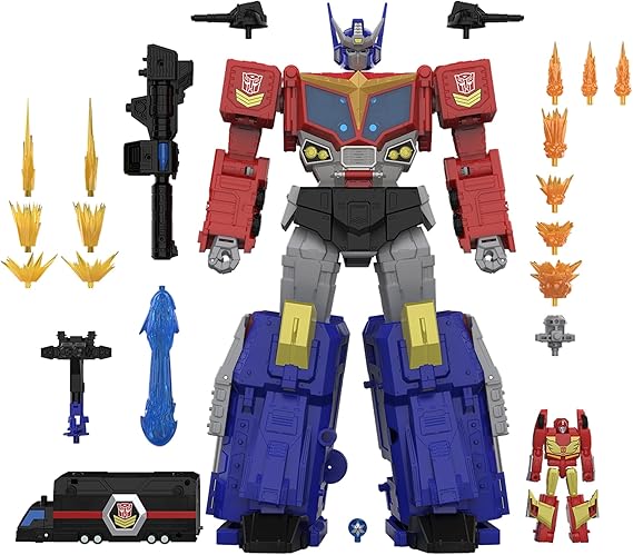 Transformers Age of the Primes Titan Class The Thirteen Star Optimus Prime, 15-inch Converting Action Figure, Robot Toys for Ages 15+