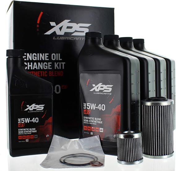Sea-Doo New OEM Spyder 4T 5W-40 Full Synthetic Oil Change Kit, 9779248, 9779483