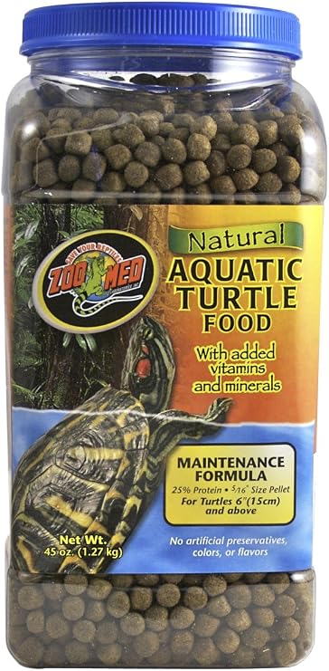 Zoo Med Zm113 Natural Aquatic Turtle Food Maintenance Formula 45 Oz (1 Pack), One Size