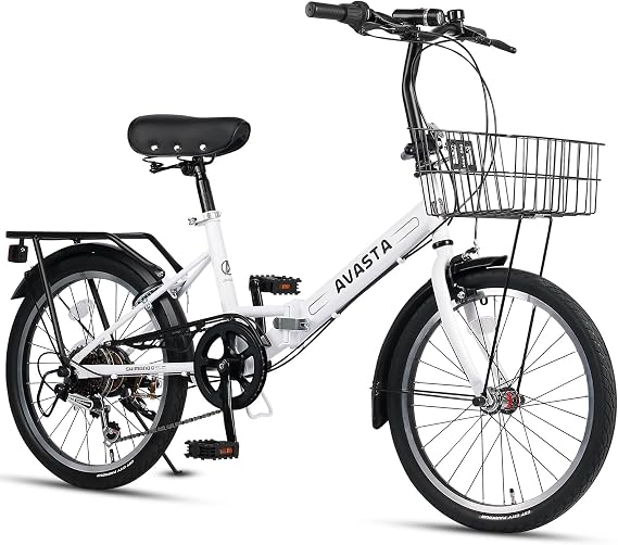 AVASTA Quartet Folding Bike, 20/24 Inch, 7-Speed, Dual Brakes