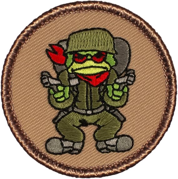 Battle Toad Patrol Patch - 2" Diameter Round Embroidered Patch