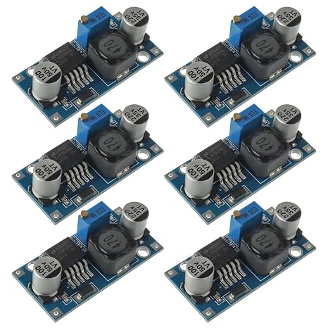LM2596S Buck Converter Buck Module DC-DC 3.2-35V to 1.25-30V 3A Voltage Adjustable Buck Converter Module(Pack of 6 Pcs)