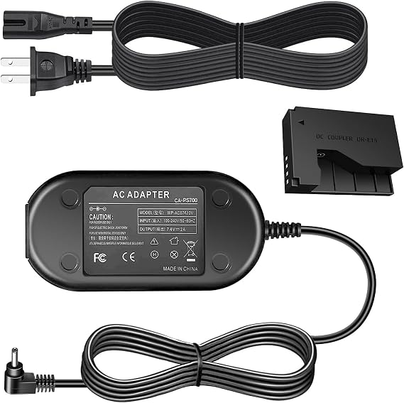 TKDY ACK-E15 AC Power Adapter, LP-E12 Dummy Battery Kit for Canon.
