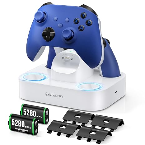 NEWDERY Dual-Controller-Ladestation für Xbox Wireless Controller