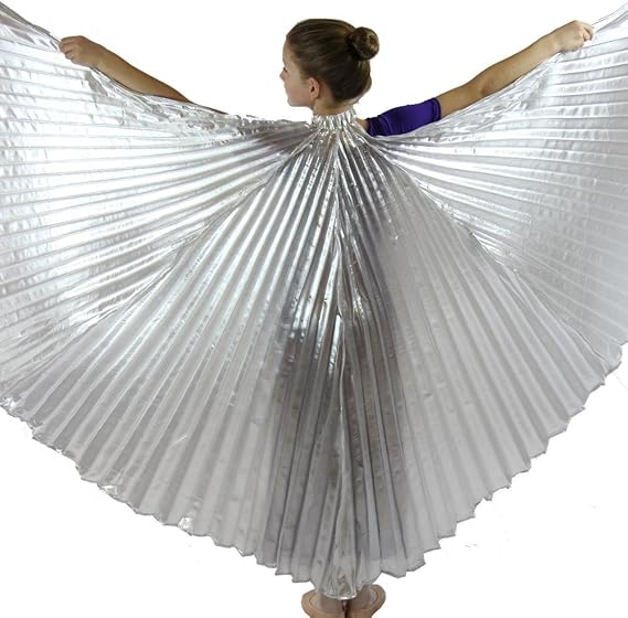Danzcue 360 Degree Worship Isis Wings, Solid Silver, M-L-Child