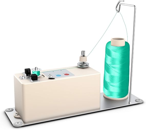 XBA Bobbin Winder, Portable Automatic Bobbin Winder, Electrical Bobbin Winder with Spool Thread Stand for Domestic and Industrial Sewing Machines