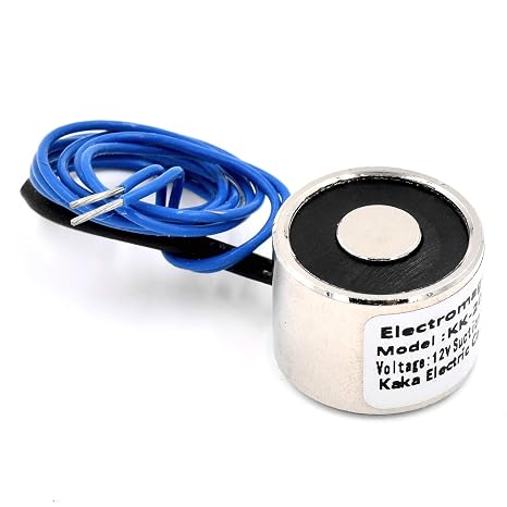 DC 12V 25N 5.5LB/2.5Kg Suction Holding Sucker Round Electric Magnet Solenoid Lifting Cylinder Electromagnet 20 x 15mm