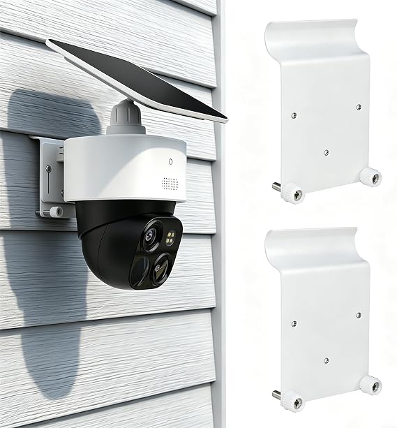 ビニールサイディングマウント 2個パック Eufy SoloCam S340/E30/E42 & Eufy 4G LTE Cam S330対応 ステンレススチールアウトドアブラケット ドリル不要の取り付け 耐候性 賃貸人に優しい ホワイト