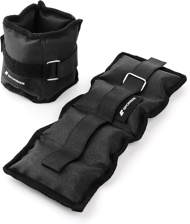 Sporsize Ayak Bileği Ağırlıkları (ÇİFT SATILIR) – 0.5kg, 1kg, 1.5kg, 2kg, 2.5kg, 3kg, 4kg, 5kg – Ayarlanabilir Kayışlı, Mavi & Siyah, Yürüyüş, Fitness ve Evde Antrenman için