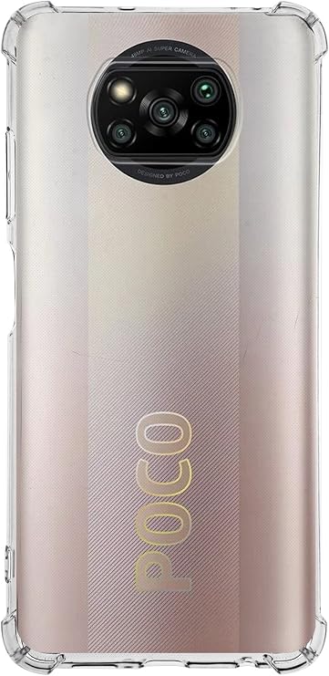 KZY İletişim Xiaomi KZY İletişim Poco X3 NFC ile uyumlu ile Uyumlu Kapak Köşe Korumalı AirBag Antishock Şeffaf Silikon Kılıf
