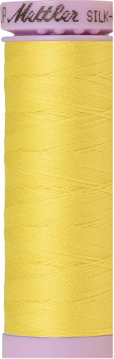 Mettler Silk-Finish Solid Cotton Thread, 164 yd150m, Lemon Zest
