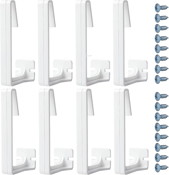 RunNico 8 Packs RV Side Curtain Hold Down, RV Curtain Retainer, RV Window Covering Holdback for Outdoor Camping Bedroom and Bathroom