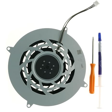 PS5 Slim Cooling Fan Replacement 19-Blade Internal Quiet Cooler for PlayStation 5 Slim Console CFI-2000 CFI-2015 Cooling Fan G12E12MS1AH-56J14, 11541GS-12M-WB-01