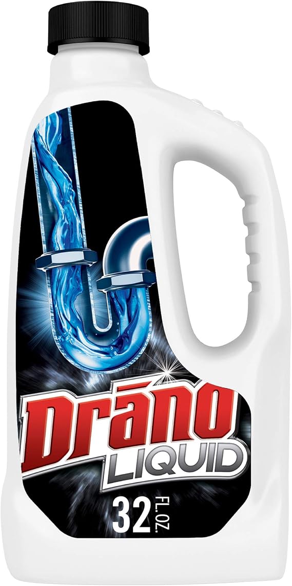Drano Liquid Drain Cleaner & Clog Remover, Hair & Soap Scum Cleaner, 32 oz