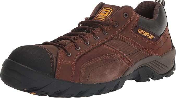 CATERPILLAR Men's Argon Composite-Toe Lace-Up Work Boot, Dark Brown, 13 W US