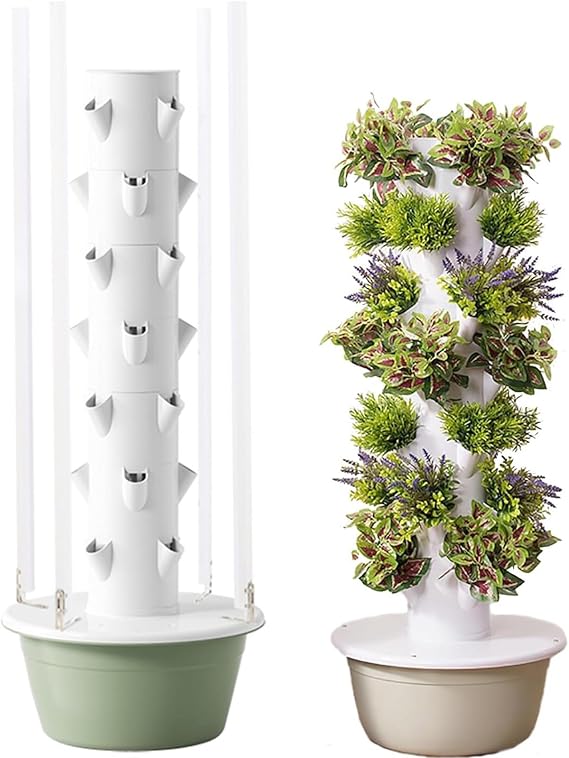 Vertical Hydroponic Grow Tower Aeroponic Tower for Fruits and Vegetables,Hydroponics Growing Kits,for Your Home Gardening System,7Layer-Withoutlight