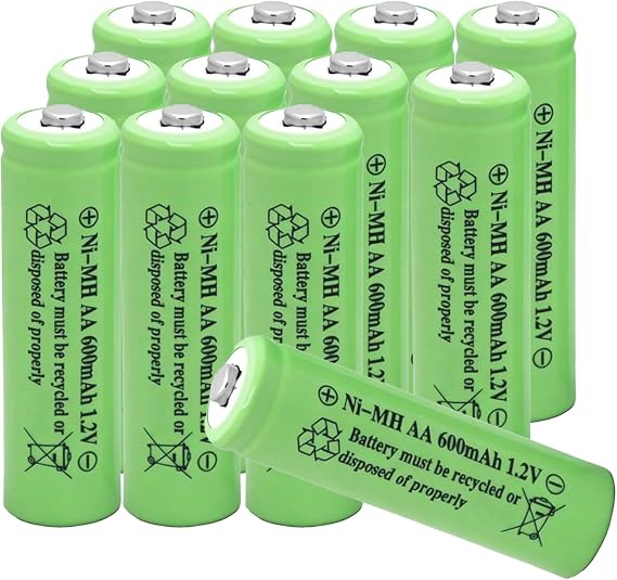 AA Solar Light Rechargeable Batteries Ni-MH 600mAh 1.2V