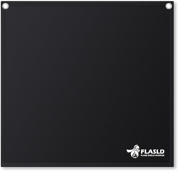 FLASLD Flame Protector for Soldering and Brazing, 18''x18'' High-Temperature PlumberPad Heat Shield, Fire Resistant Welding Mat