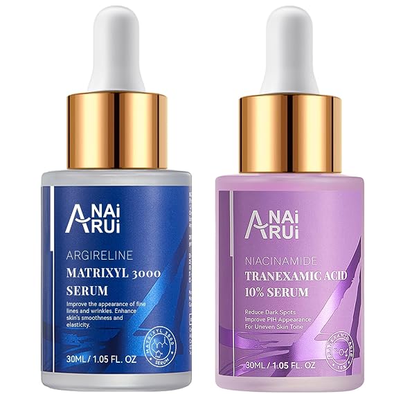ANAI RUI 10% Tranexamic Acid Serum +Matrixyl 3000 + Argireline Serum with Hyaluronic Acid 2Pack