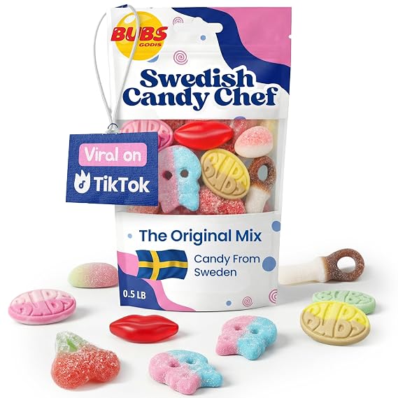 Swedish Candy Variety Pack, Bubs, Sweet & Sour Gummies, Skulls & More 1/2LB