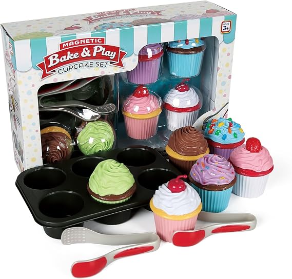 Popular Playthings Magnetic Bake & Play Cupcakes Set, Deluxe
