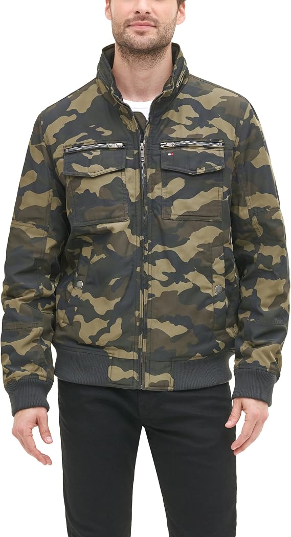 Tommy Hilfiger Men's Water Resistant Performance Bomber Jacket (Standard and Big & Tall)