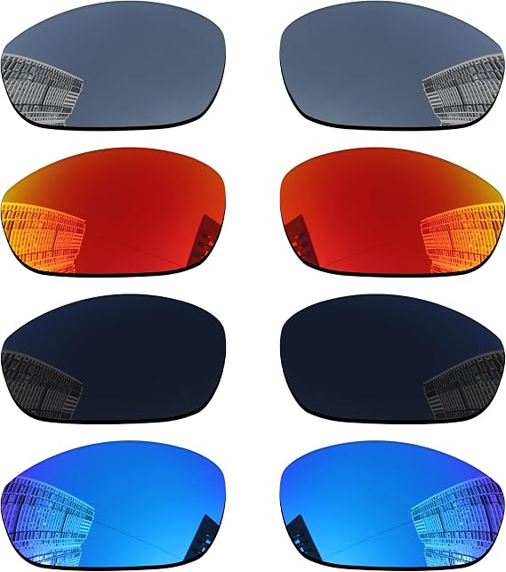 Acefrog 4 Pairs Polarized Replacement Lenses for Oakley Straight Jacket 2007 Sunglasses, Perfectly Fit, Shatterproof, Anti-scratch, Value Pack