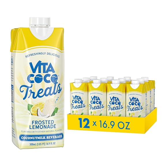 Vita Coco Treats, Frosted Lemonade, 16.9 Oz (Pack of 12)