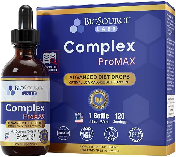 BioSource Labs Complex ProMAX Diet Drops Liquid Supplement, 2 fl oz | Liquid dietary supplement for adults in one 2 fl oz bottle for convenient daily use