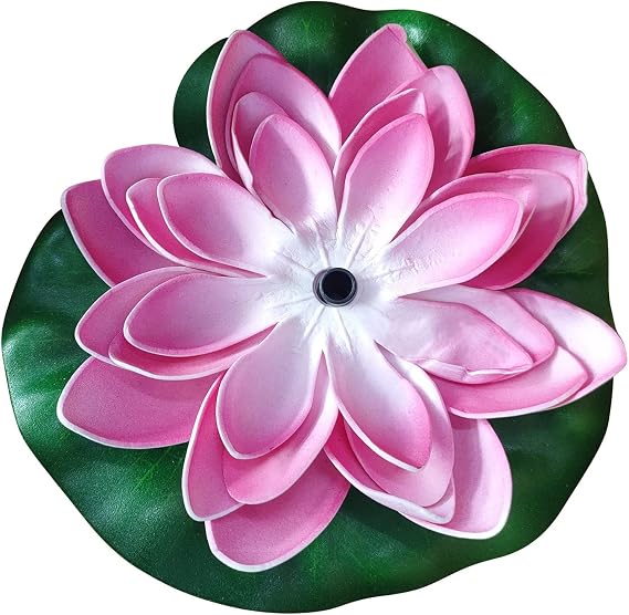Solar Powered Water Fountain Bird Bath Fountains Solar Power with 6 Nozzles Free Standing Floating Lotus Garden Fountains Outdoor Small Fountain Pump for Garden,Pool,Patio,Pond,Fish Tank Decor