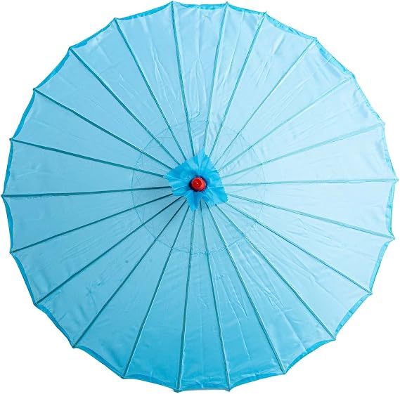 33" Japanese Chinese Umbrella Parasol for Wedding Parties, Photography, Costumes, Cosplay, Decoration and Other Events - Solid Color (Light Blue)