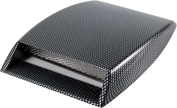 Air Intake Scoop Hood Air Intake Scoop Bonnet Vent Cover Car Decorative Universal Bonnet Vent Cover Hood for Cars and Vehicles(Carbon Fiber)