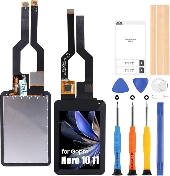 for GoPro Hero 9/10 / 11 Screen Replacement - for GoPro Hero9 LCD Display Touch Screen for GoPro Hero 10/11 Action Camera Touch Digitizer Glass Assembly Repair Parts