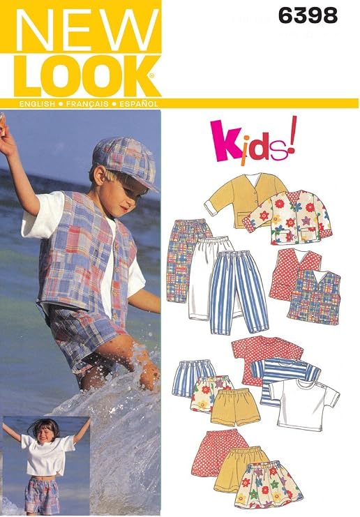 New Look 6398 Size A Child Separates Sewing Pattern, Multi-Colour