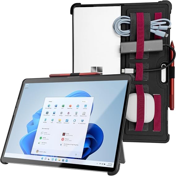 Protective Case for Microsoft Surface Pro 9/10/11Lightweight Tablet Case for Surface Pro 13 Inch with Storage Band