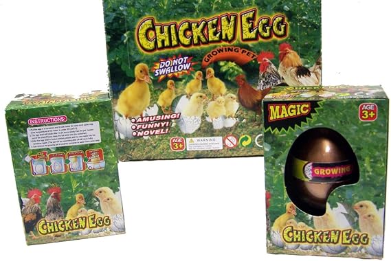1 Piece HATCHING AND GROWING CHICKEN NOVELTY MAGIC BIRD EGG