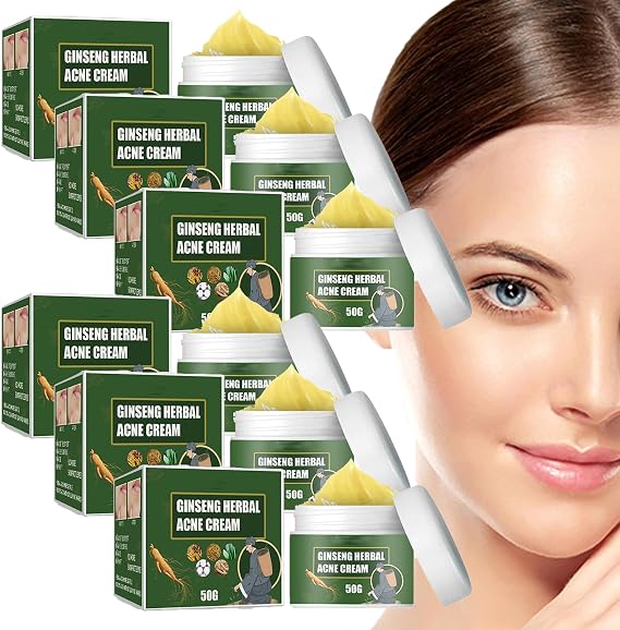 Ginseng Herbal Acne Cream, Herbal Acne Removing Cream, Herbal Acne Cream Away Acne Marks Cream (6pcs)