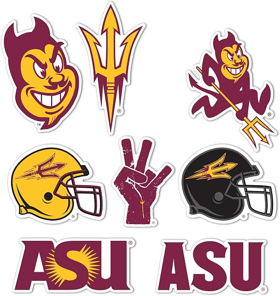 Desert Cactus ASU Arizona State Sun Devils Sticker Car Decal (T2) | Officially Licensed ASU Arizona State University Sun Devils Vinyl Decal Sticker Laptops, Bottles, Cars, Windows & Scrapbooks