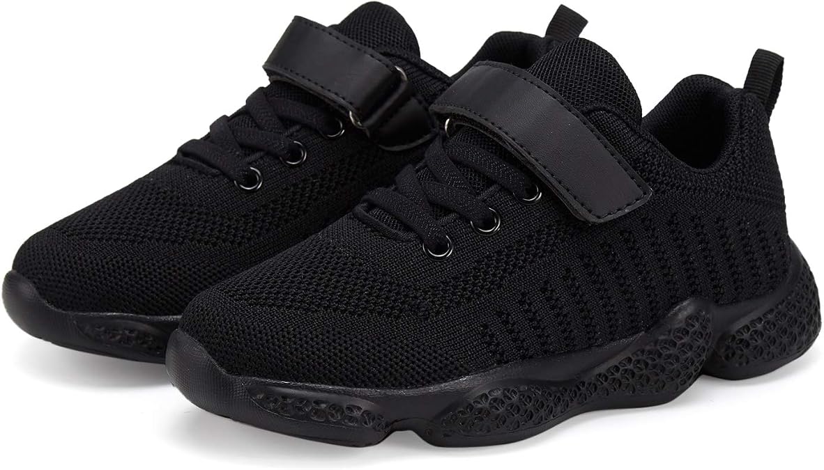 Hetios Kids Shoes Girls Lightweight Athletic Running Shoes Breathable Knit School Sports Shoes (Toddler/Little Kid/Big Kid)